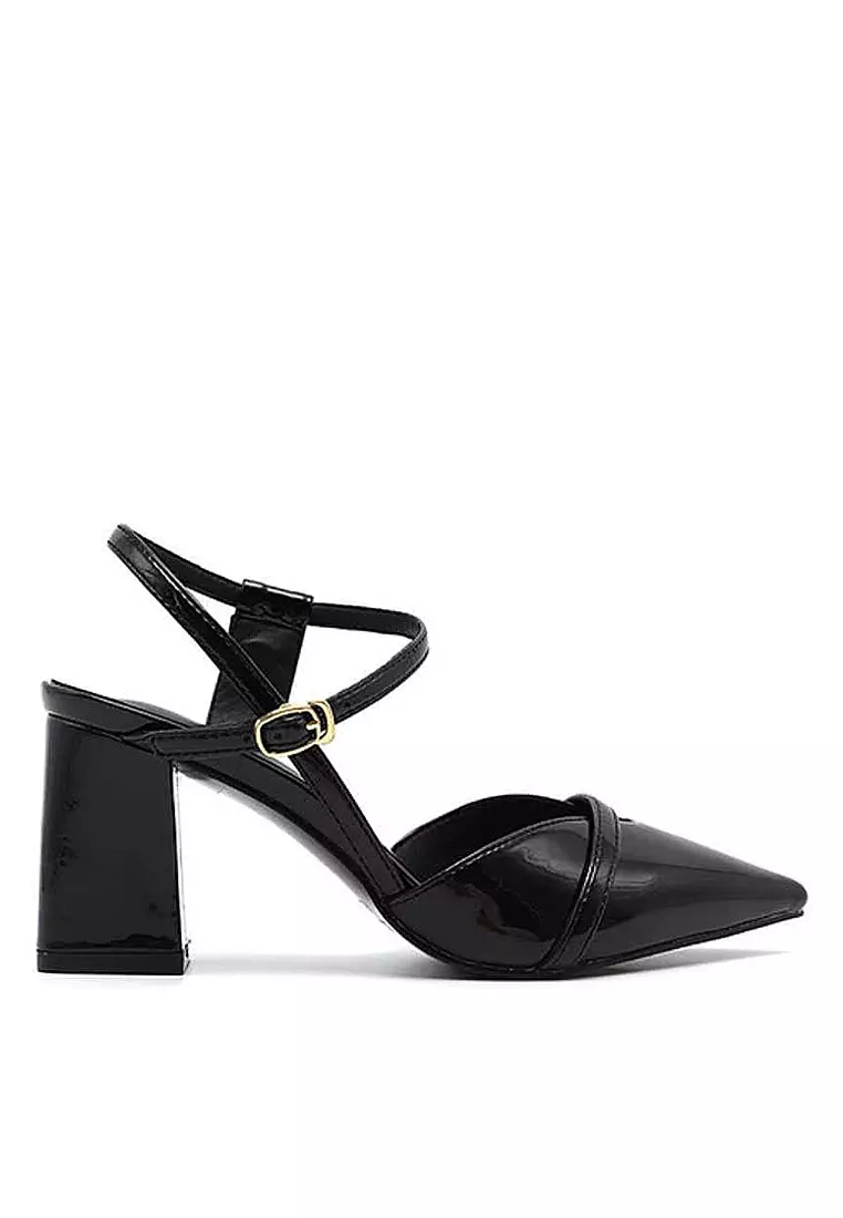 Discount on Twenty Eight Shoes  shoes - SKU: VANSA Ankle Strap Pointed Toecap Heels  VSW-H190062