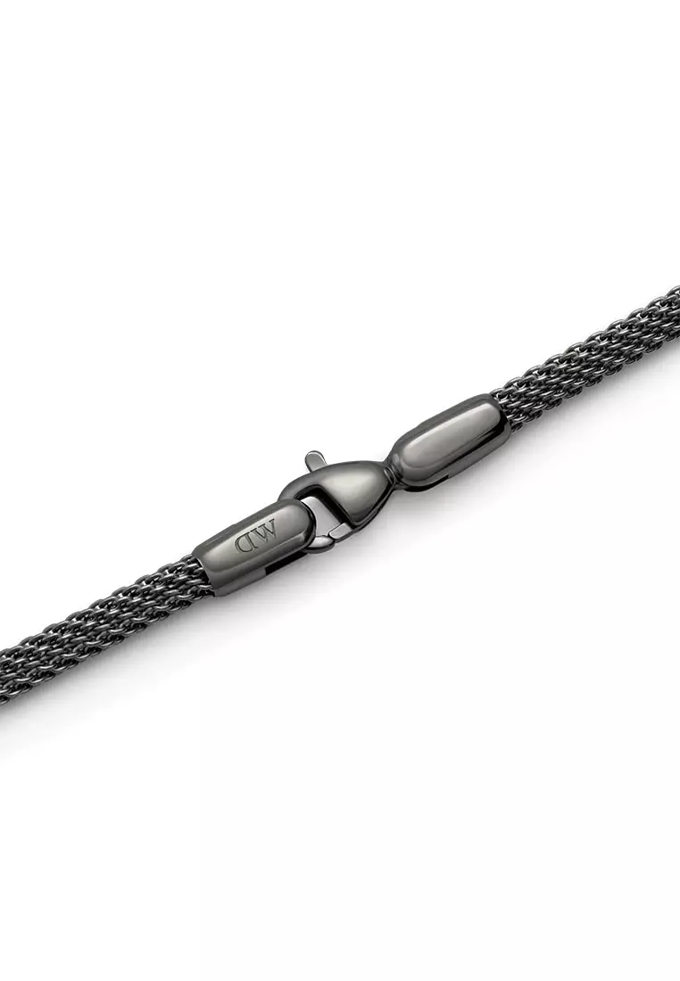 Mesh Bracelet Graphite 2.8mm Fashion Bracelet for women and men - Stainless Steel Mesh Bracelet - DW Official Jewelry - Authentic