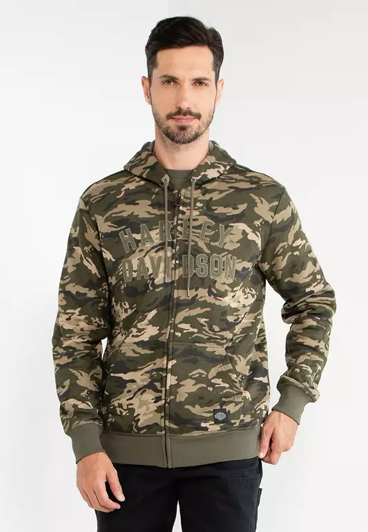 Staple Camo Zip-Up Hoodie