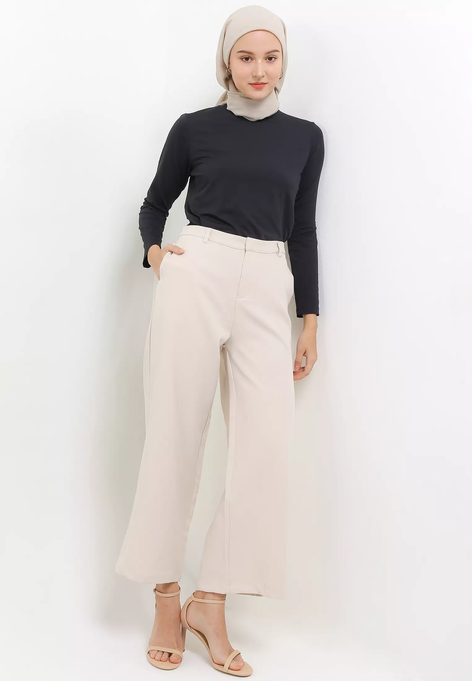 MFMW Kayena Celana Panjang Kulot Beige