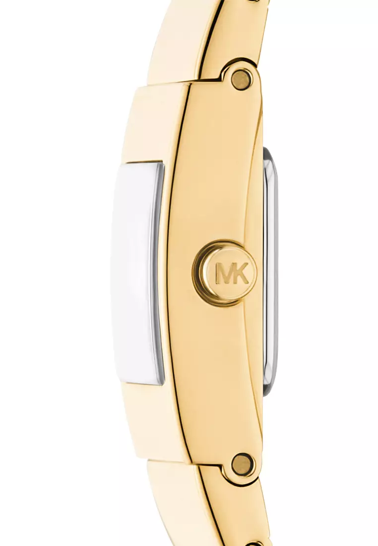 Michael Kors Women's Darrington Analog Watch ( MK4885 ) - Quartz, Gold Case, Square Dial, 14 MM Gold Stainless Steel Band