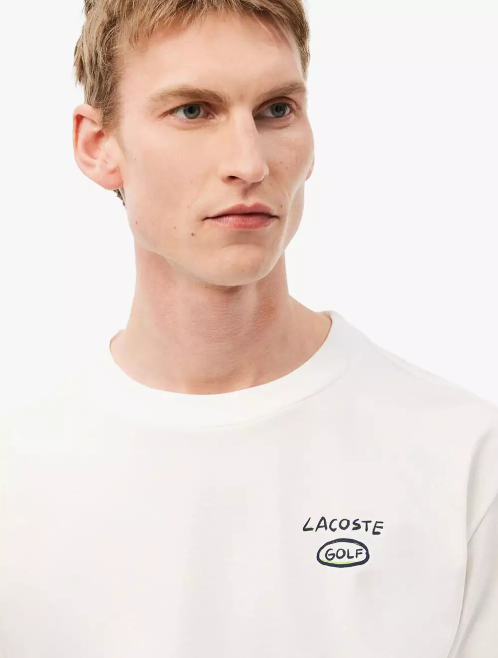 Loose Fit Ultra Dry Cotton Golf T-shirt - White