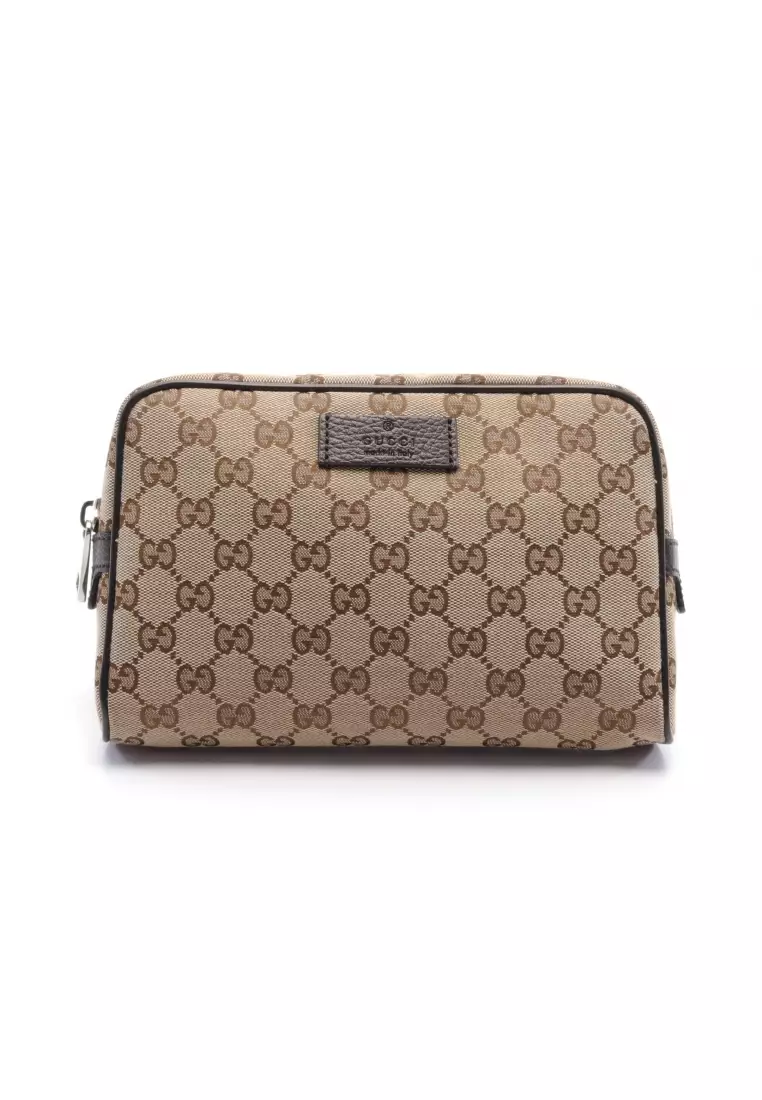 Buy Gucci Pre loved GUCCI GG canvas body bag waist bag canvas