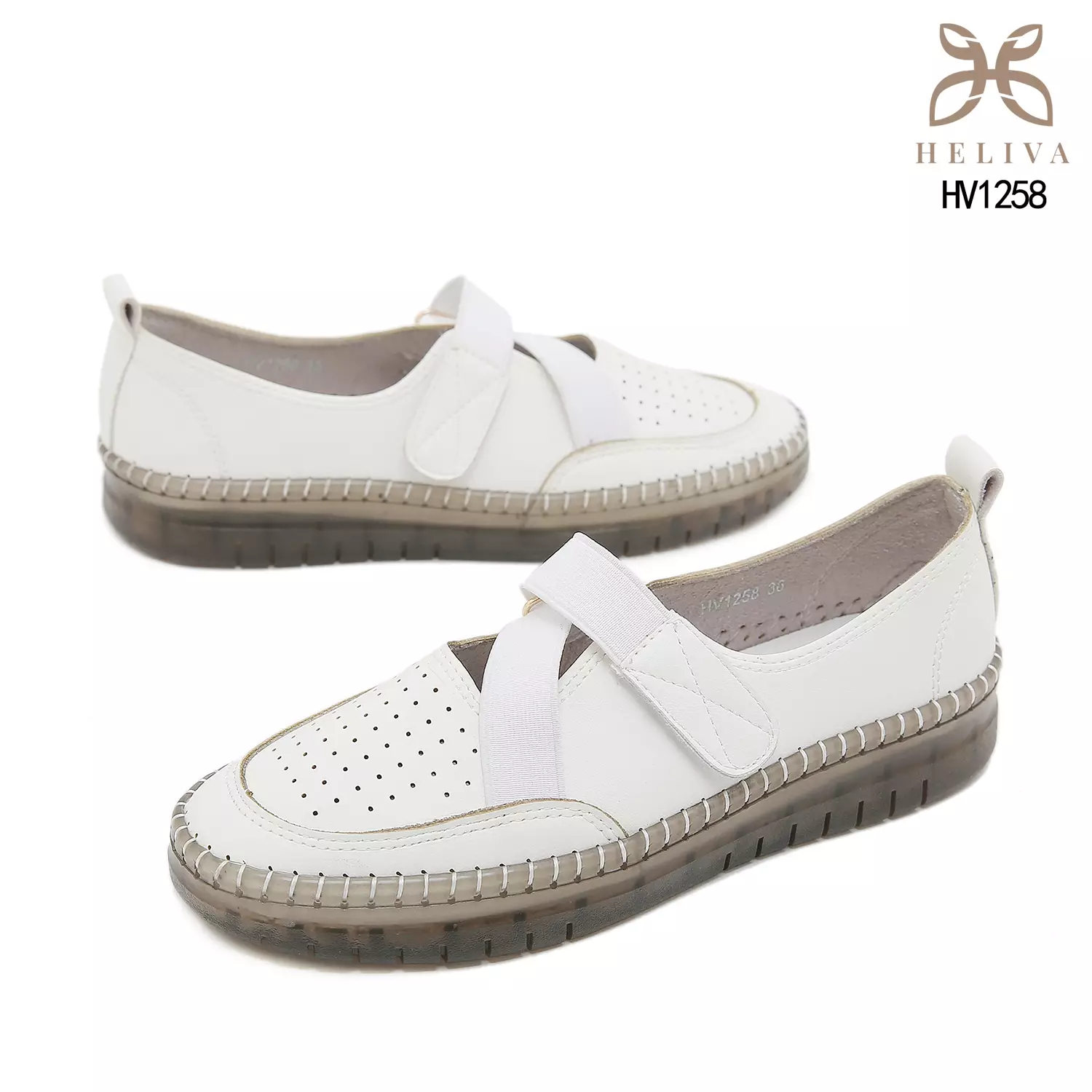 Heliva Avenna Slip-On Flats with Elastic Cross Straps HV1258