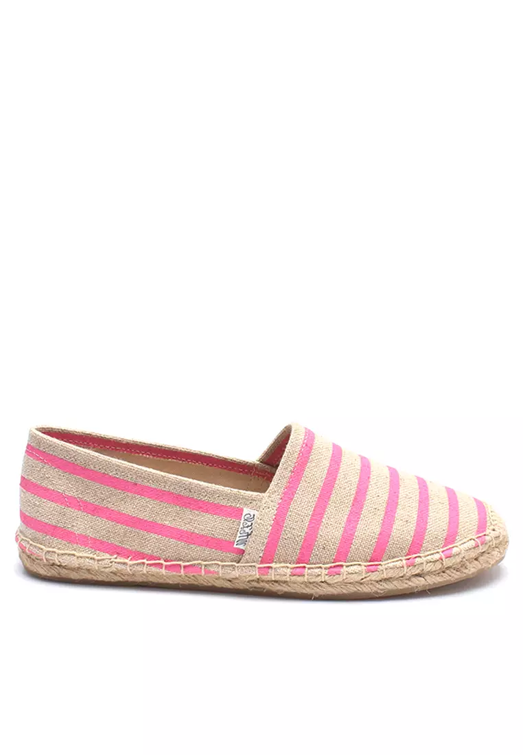 Contrast Stripes Canvas Espadrilles HB5