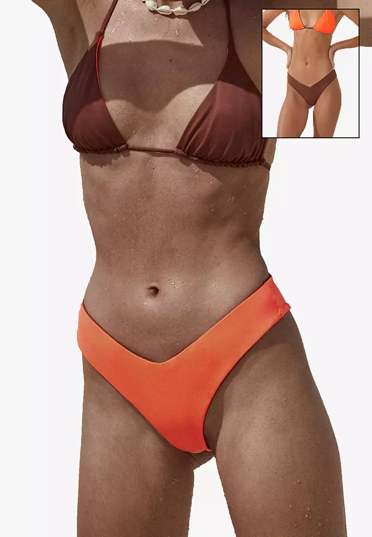 Reversible V Front Brazilian Bikini Bottom