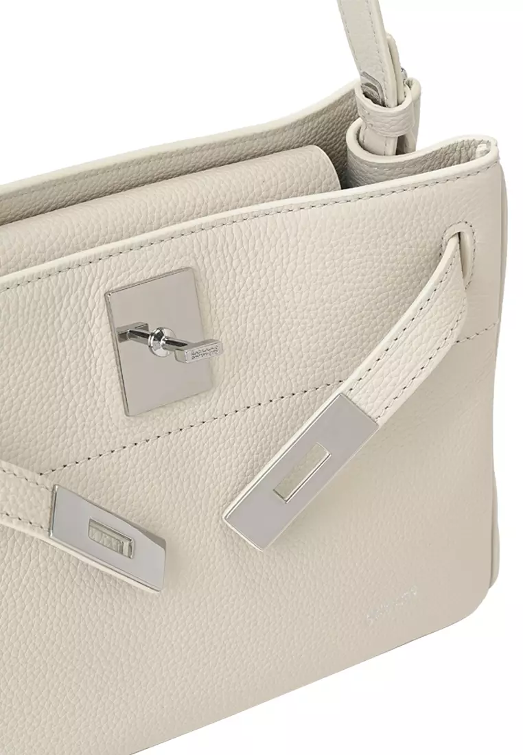 SAOIRSE Soft Structural 扣子皮帶迷你袋 II - 米色