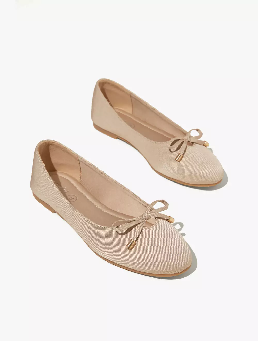 Rubi - Sepatu Wanita - Mia Bow Ballerina - Taupe Grosgrain