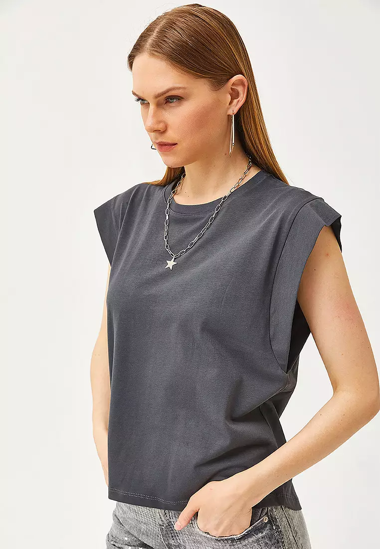 Cotton Round Neck Top