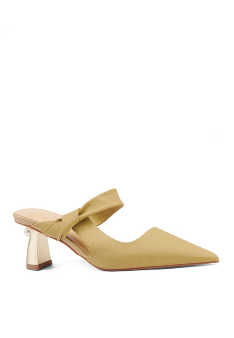VANSA Comfortable Leather Mid Heels VSW-H1662428