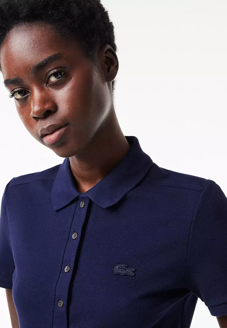 L.12.D Slim Fit Stretch Mini Piqué Polo Shirt