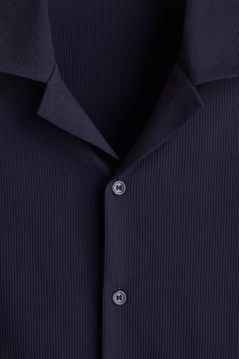 Regular Fit Ribbed resort shirt