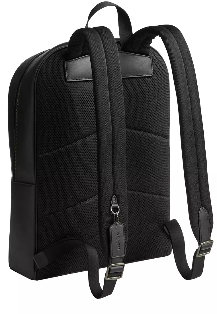 Owen Backpack Bag In Signature Canvas - Charcoal/ Black CAJ90