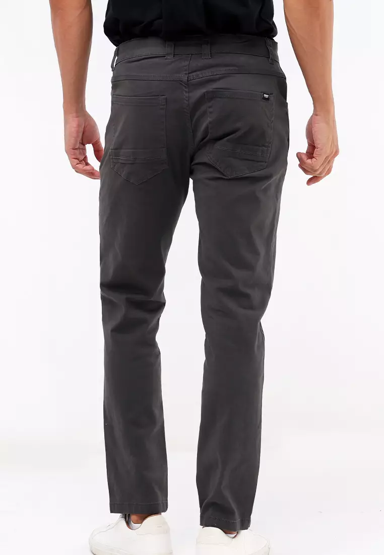 Colored Long Pants Slim Tapered Stretch
