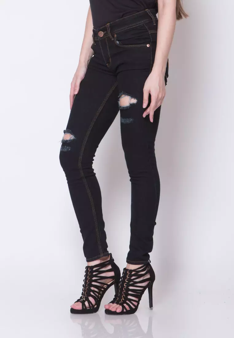 Ripped Jeans Mid Waist ZA283