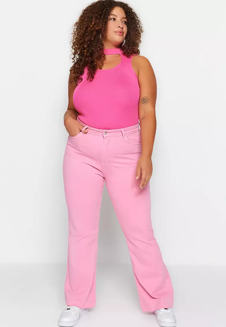 Cut-Out Spanish Fit Denim Jeans