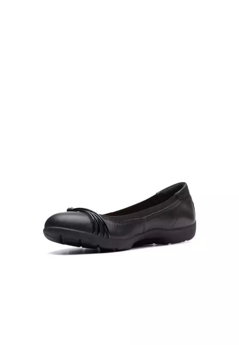 Buy Clarks CLARKS Meadow Rae Black Leather Women s Casual Shoes