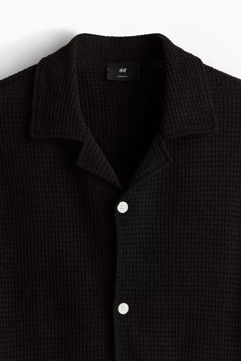 Loose Fit Waffled resort shirt