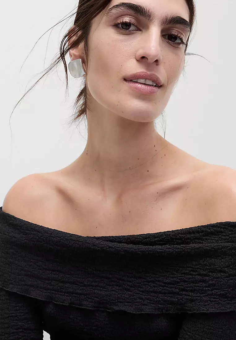 Textured Off The Shoulder Top
