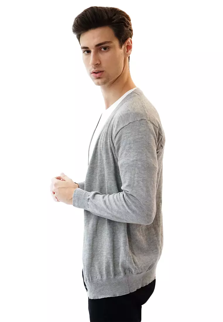 Cardigan Pria Oversize Sweater Korea Big Size Jumbo Abu