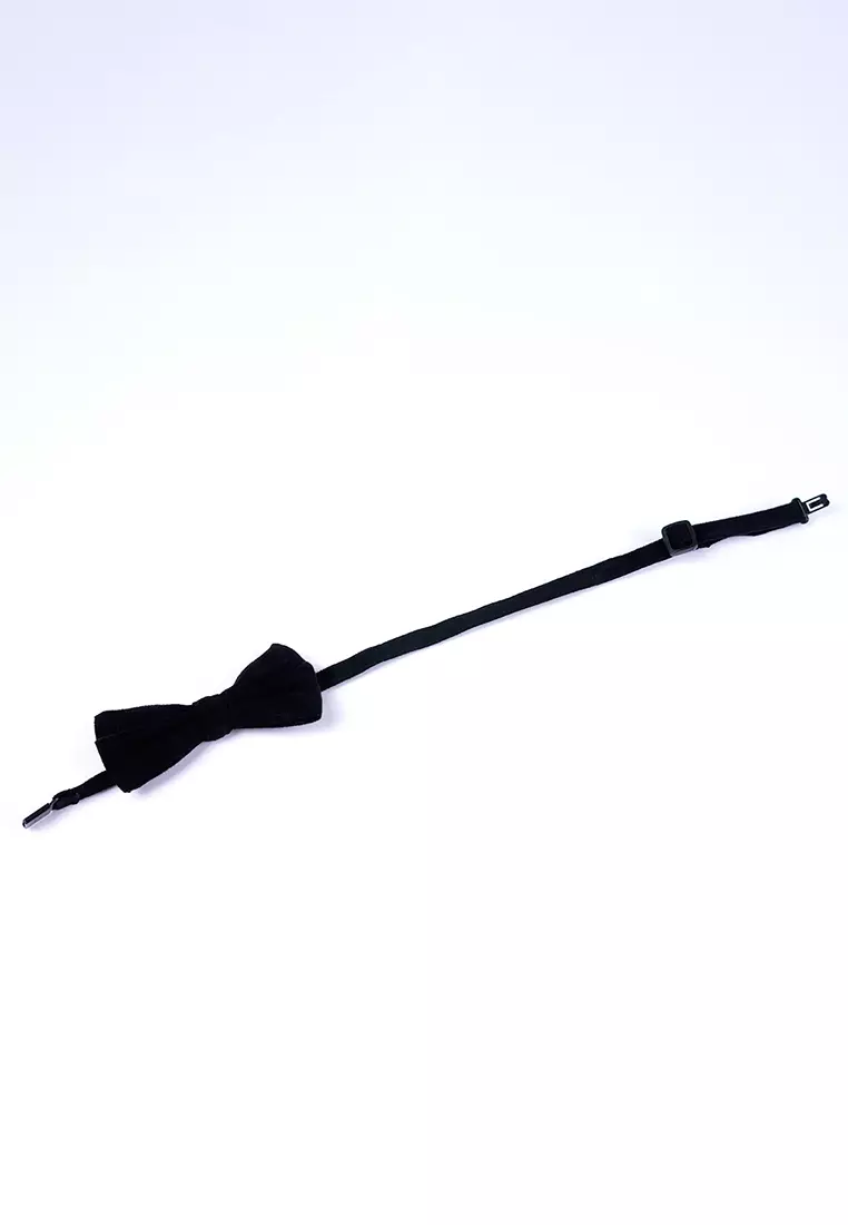 Dasi kupu kupu bowtie wedding bahan suede / beludru hitam