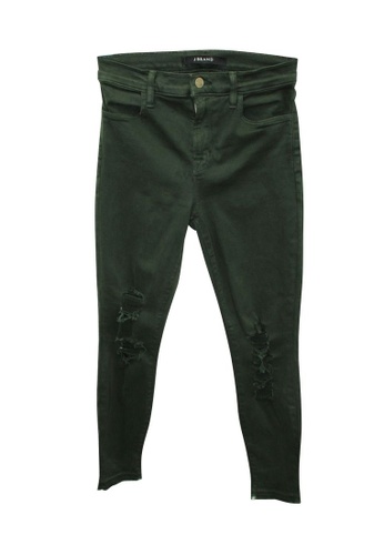 J BRAND green Pre-Loved j brand Dark Green Pants with Tears 917C4AA415B4B9GS_1
