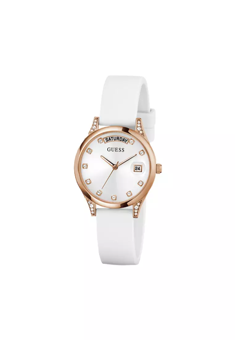 Buy Guess Watches GUESS MINI AURA LADIES DRESS Rose Gold Tone Case