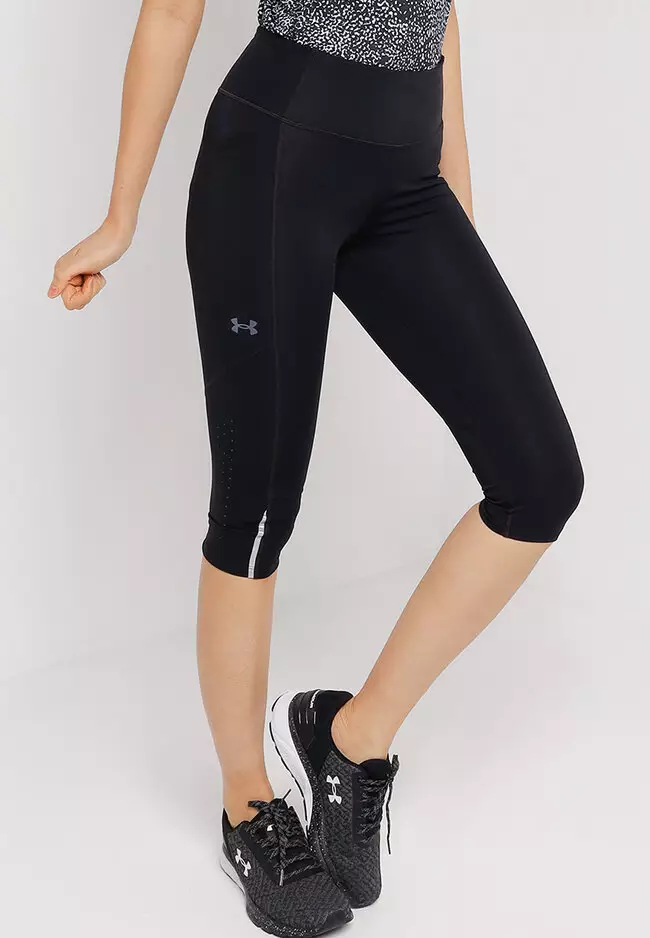 Under Armour Women's Fly Fast Heatgear® Capri Running Leggings (X-Large,  Black)