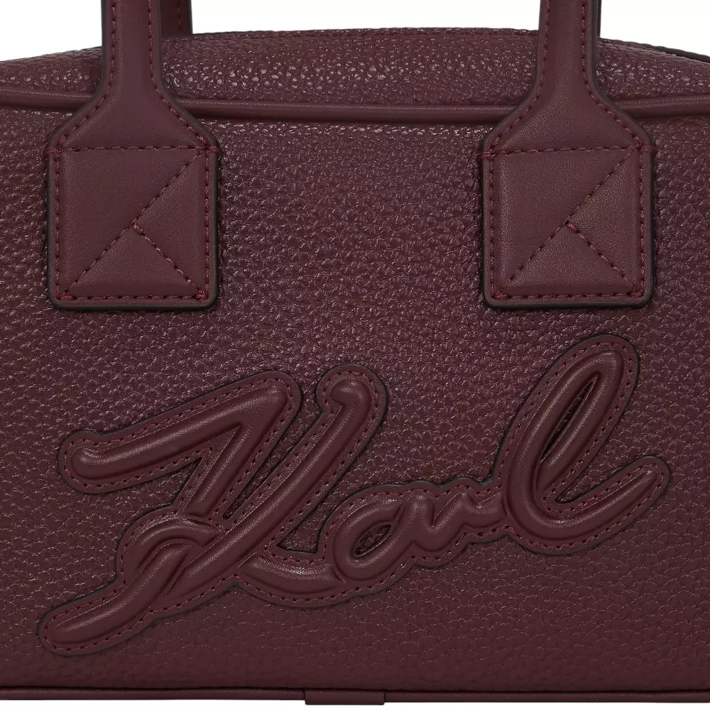K/Skuare Bauletto Grainy Handbag Windsor Burgundy