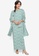 Lubna green and multi 100% Recycled Polyester Sash Sleeves Kurung Kedah 85F38AA8CE95D7GS_1