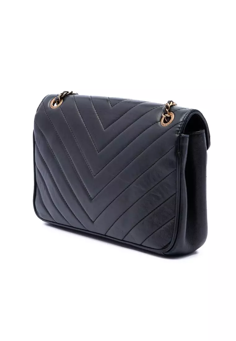 Pre-Loved Chanel Cc Quilted Lambskin Pyramid Flap