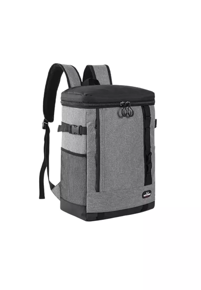 Tas Ransel Piknik Hot and Cold Lunch Bag Insulated Backpack ORIGINAL - Gray
