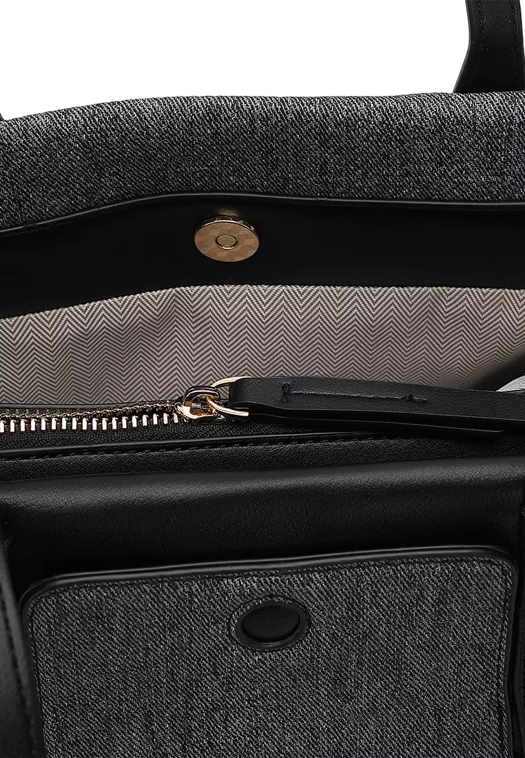 Women's Top Handle Bag / Sling Bag / Crossbody Bag / Shoulder Bag (Tas Tangan Wanita / Tas Selempang Wanita / Tas Bahu Wanita) - Hitam