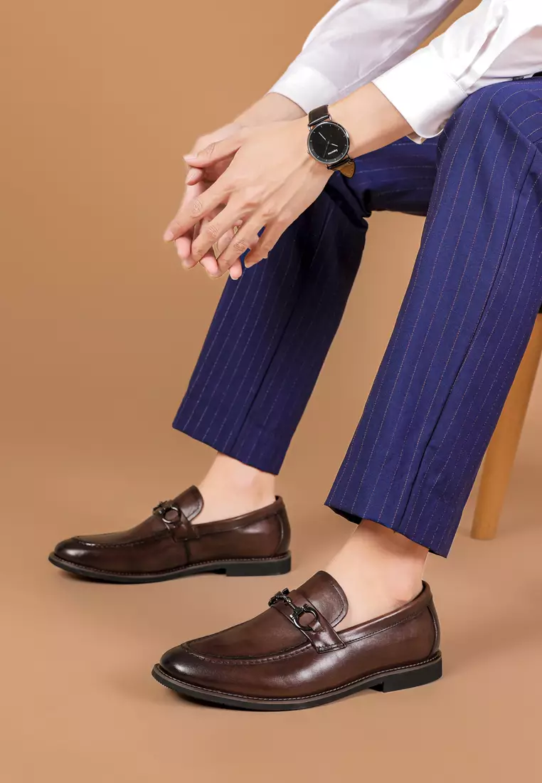 Grain Leather Horsebit loafers MK5050-2