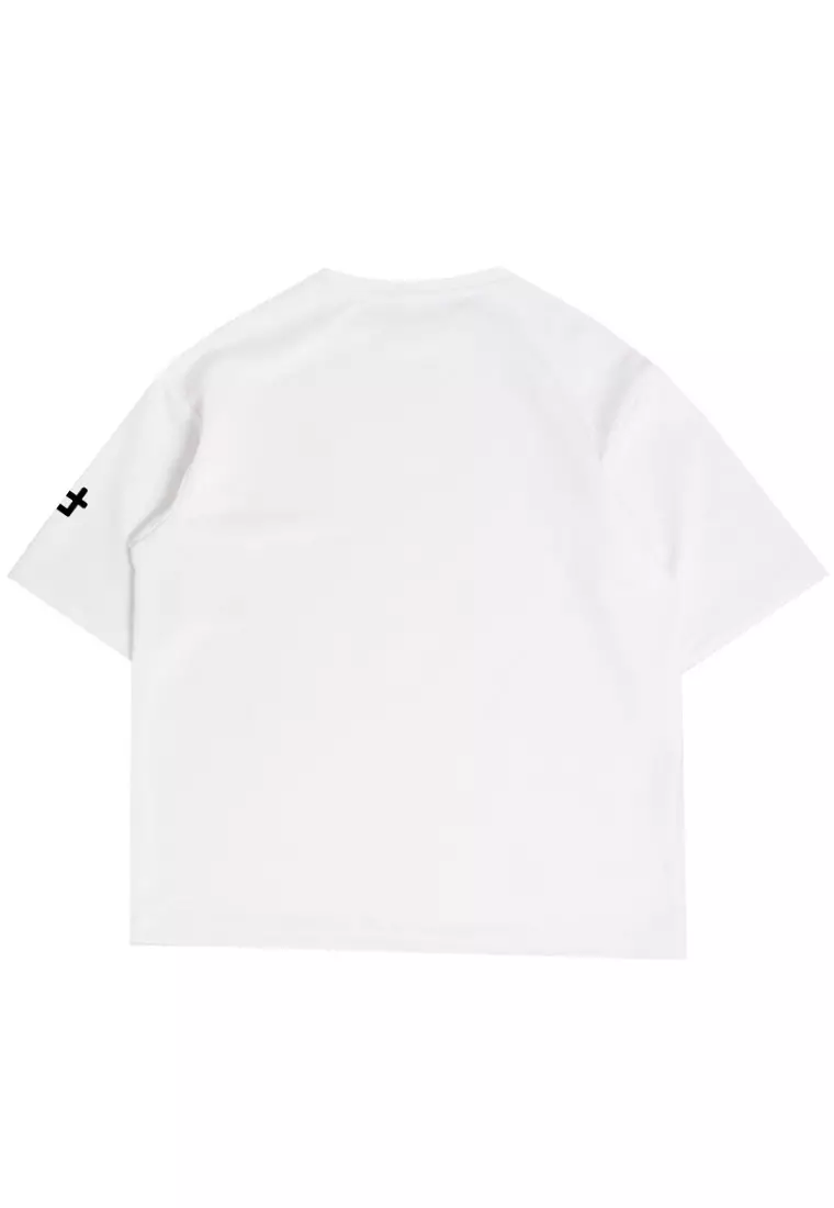 MTP64 kaos rohani oversize scuba bahan tebal fear not pray often putih