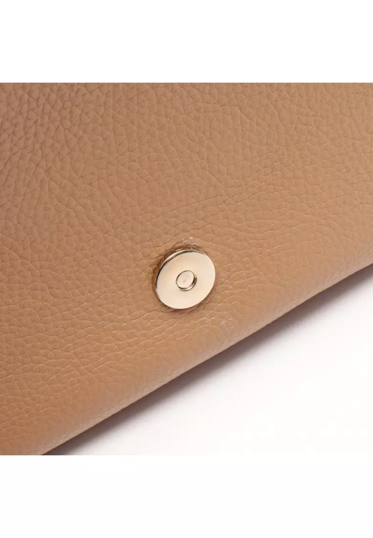 Pre-Loved Gucci Soho Interlocking G chain shoulder bag leather light brown