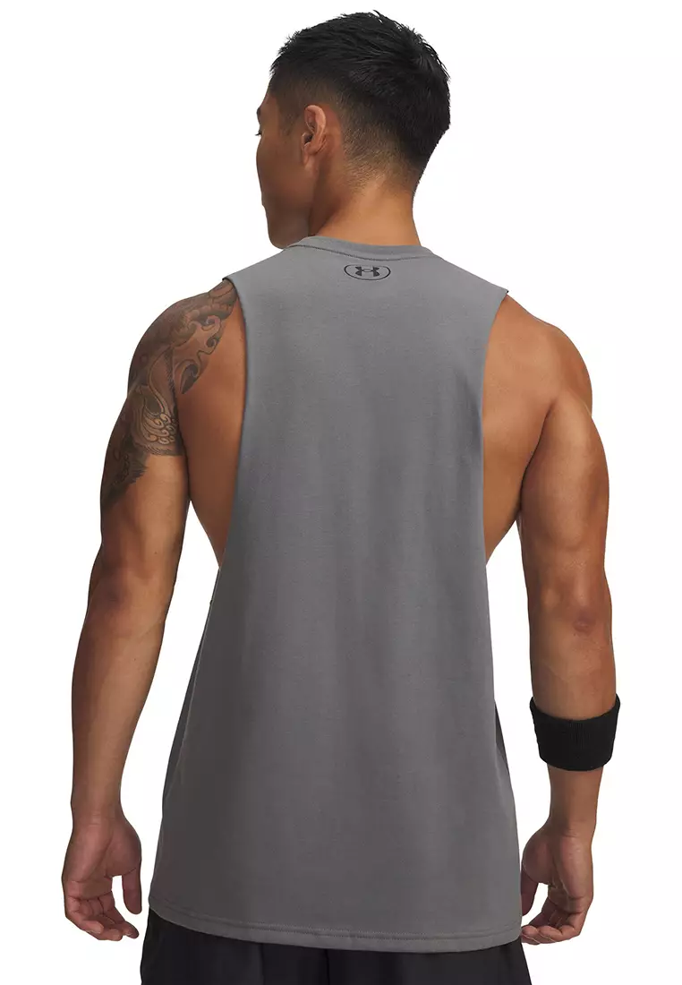 Left Chest Cut-Off Tank Top