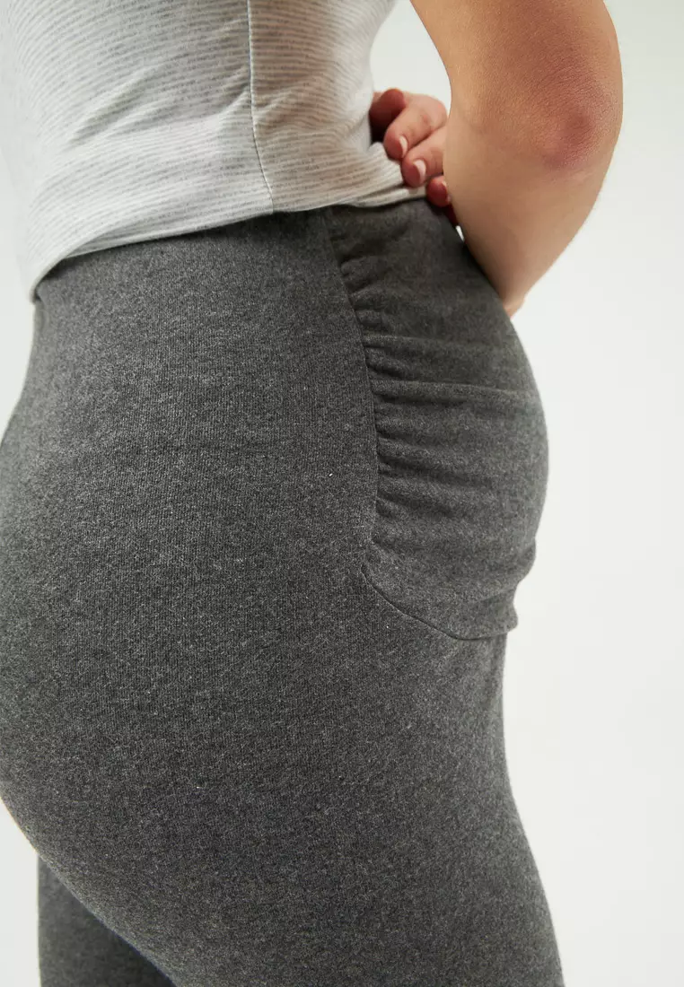Buy DAGİ Anthracite Maternity Leggings, Normal Fit, Skinny Cut