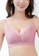 ZITIQUE pink Women's Lace Non-wired Push Up Front Buckle Breast Feeding Bra - Pink C91ECUS63A496AGS_2