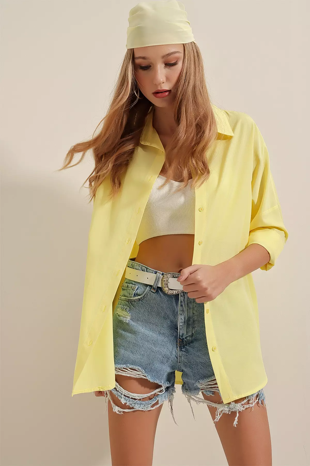 Oversized Long Basic Shirt