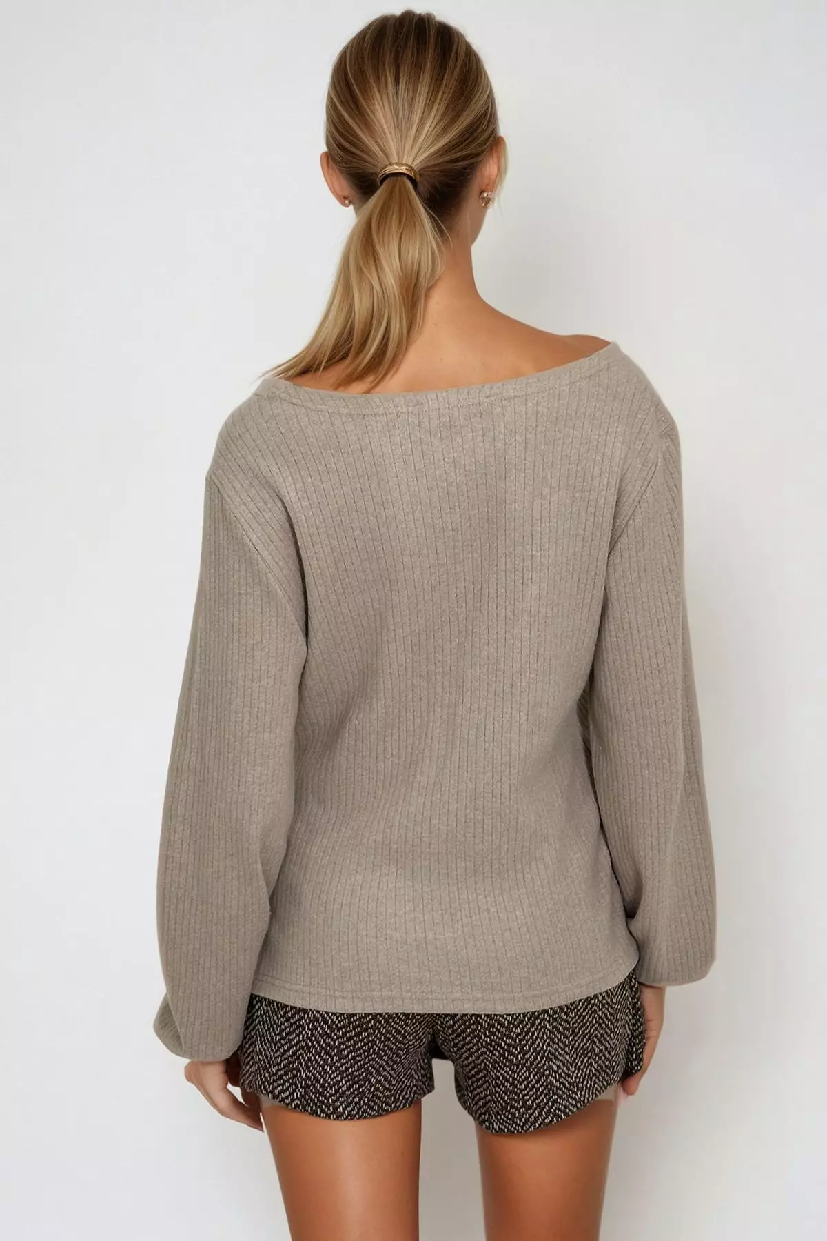 Long Sleeves Wrap Top