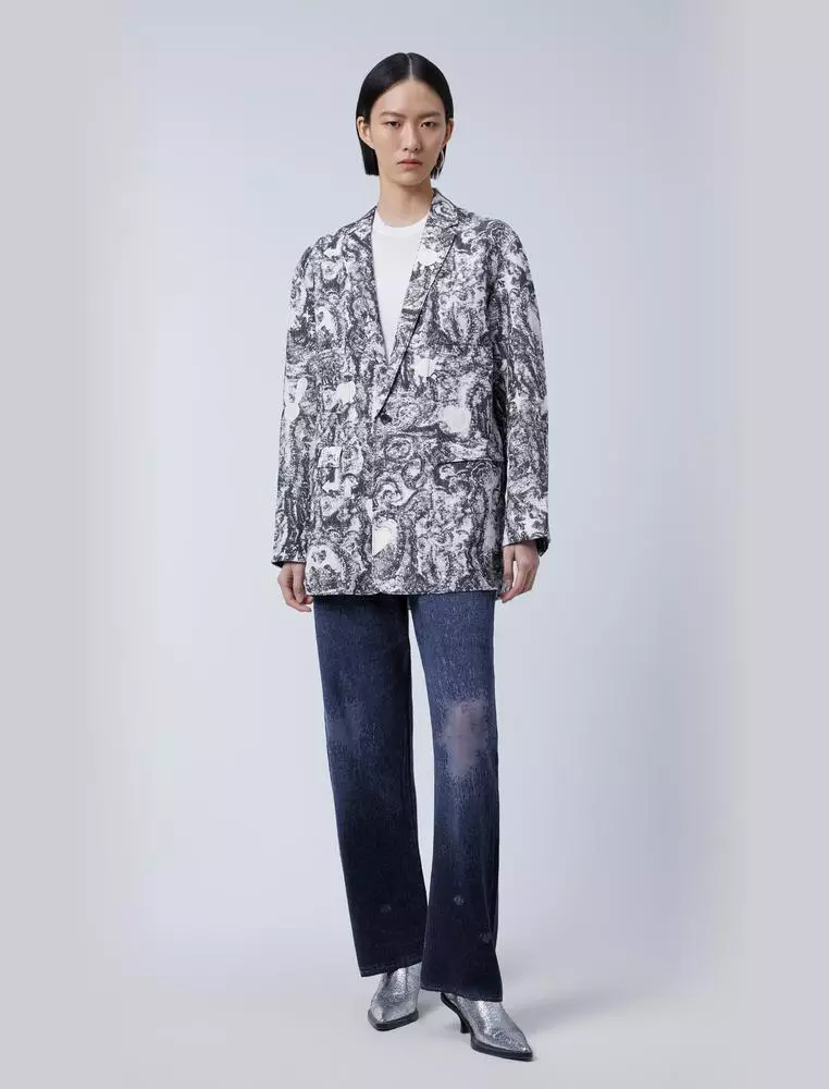 通勤气质中长款西服