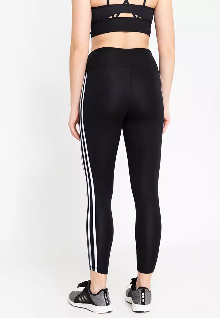 Train Essentials 3-Stripes High-Waisted 7/8 Leggings