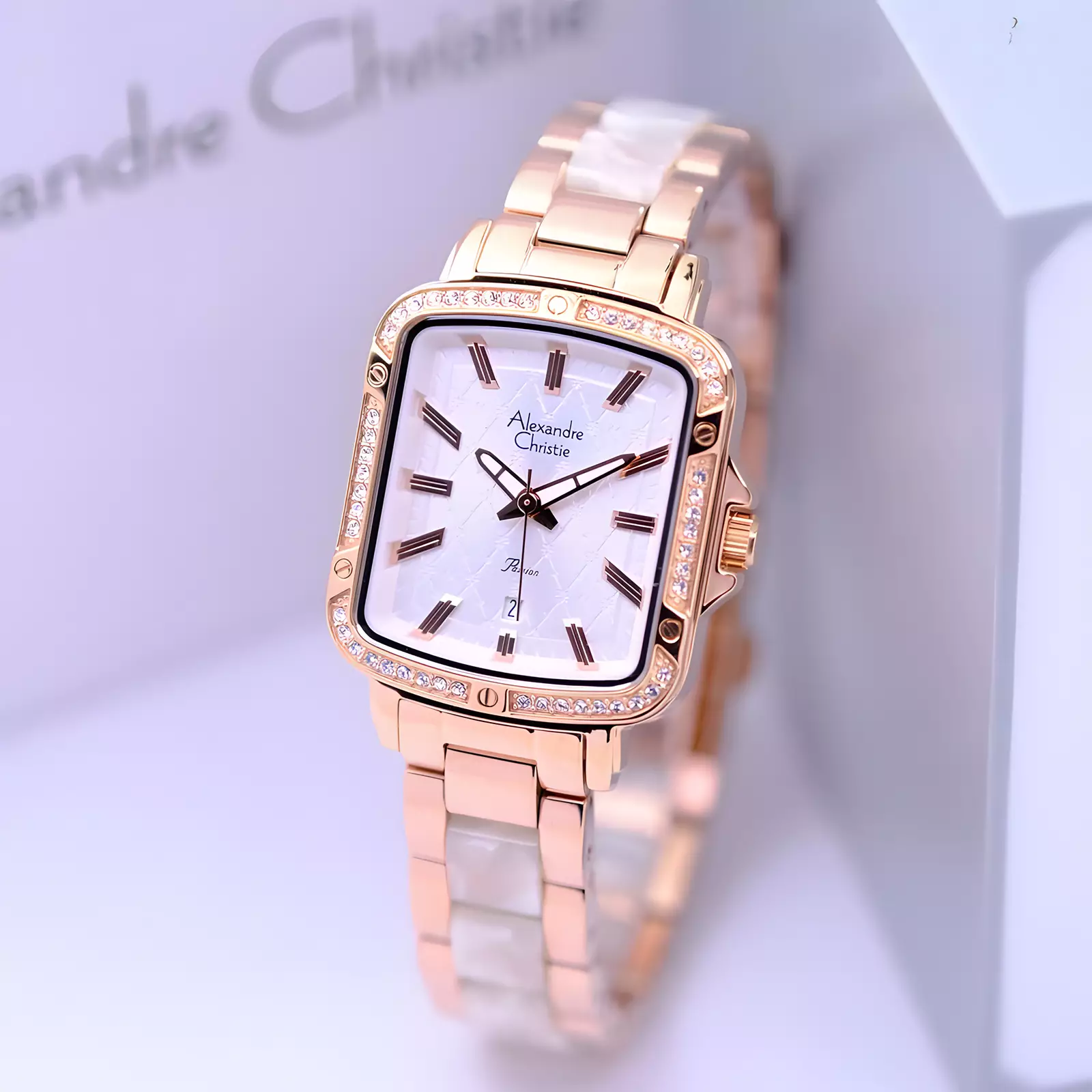 Jam Tangan Analog Wanita - Passion Series - Rose Gold Ivory - Stainless Steel - 2B79 LDBRGSL