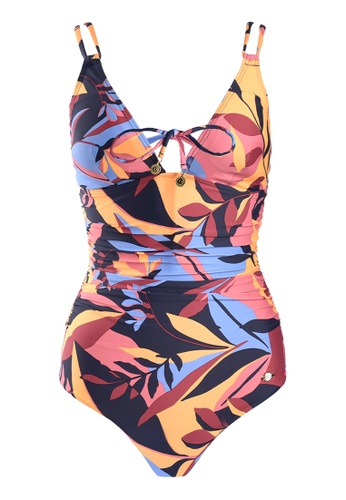 Sunseeker multi Stencilled Tropics DD/E Cup One-piece Swimsuit 7C4B5US138F605GS_1