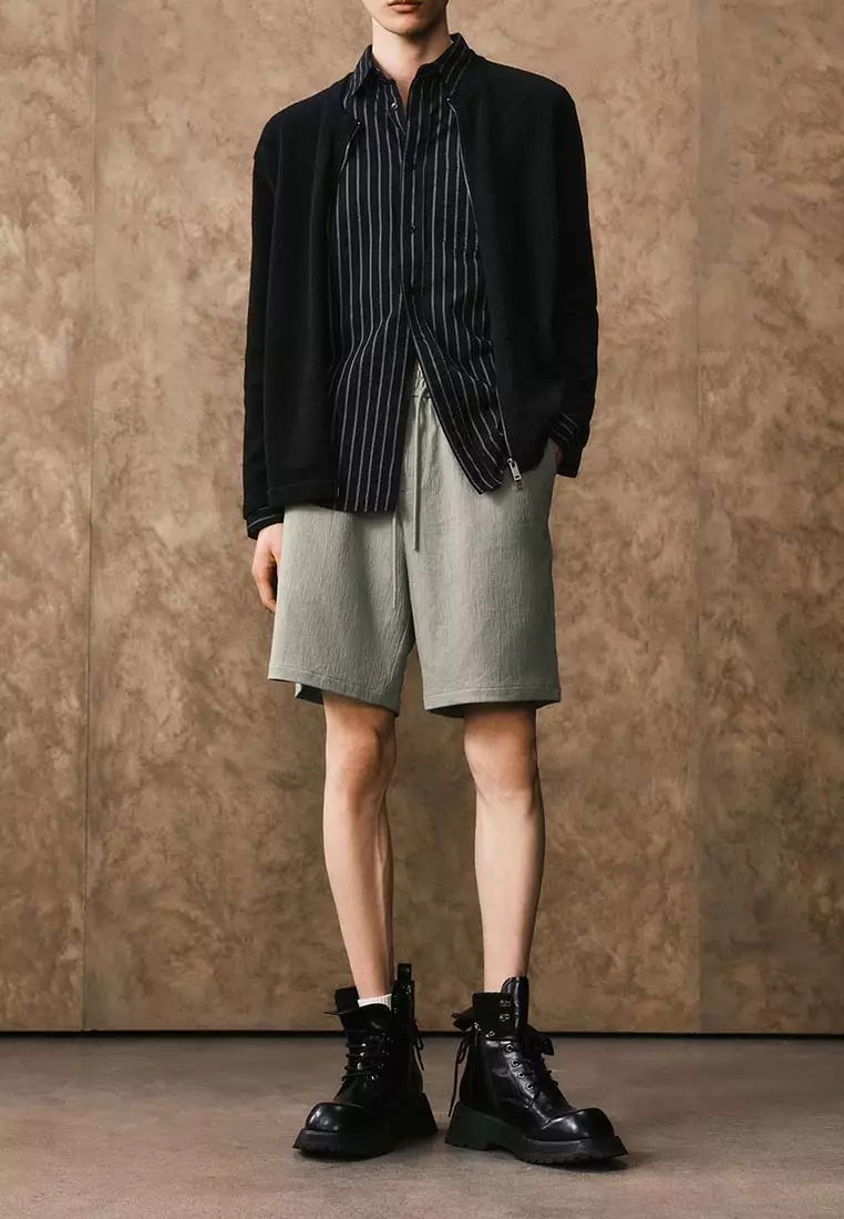 Greyish Green Shorts