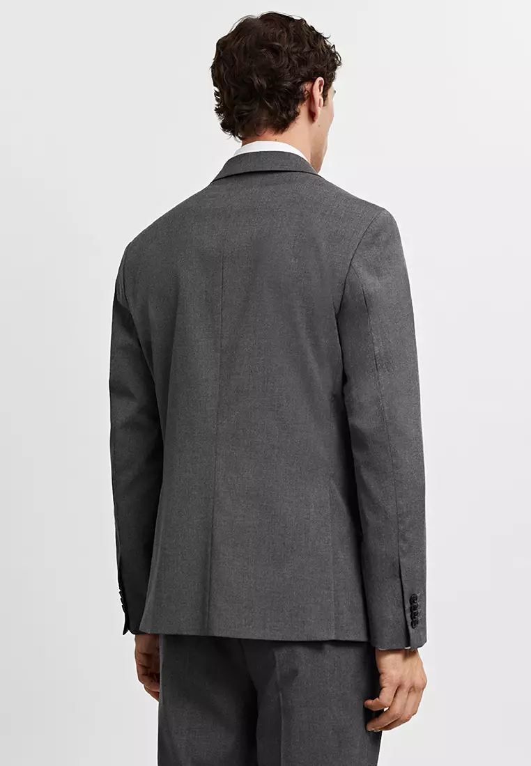 Stretch Fabric Slim-Fit Suit Jacket