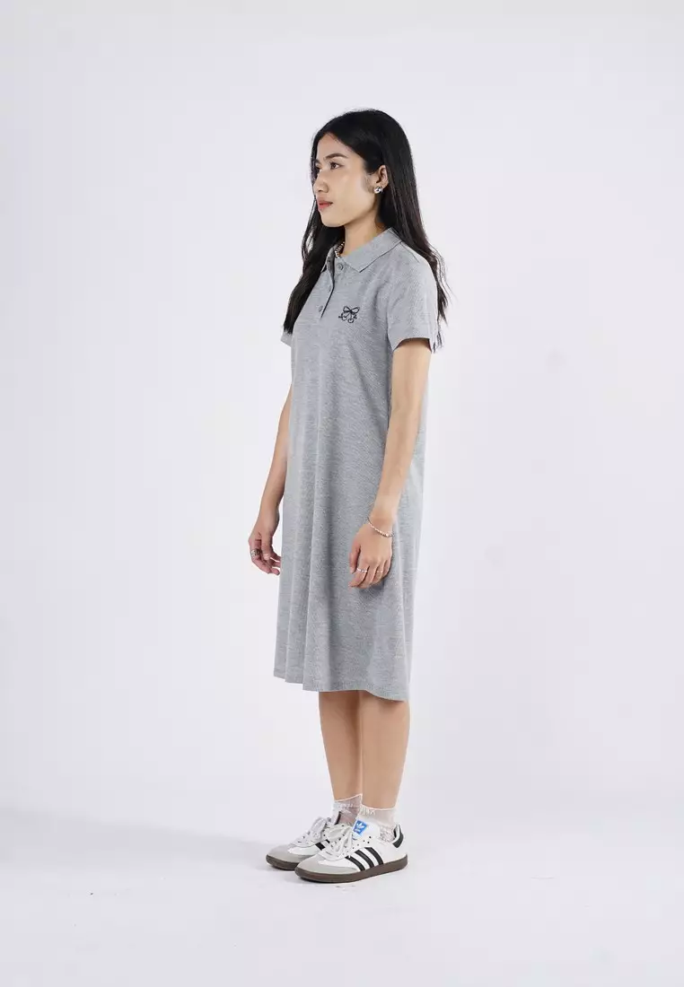 3Second Women's Maxi Collar Dress Short Sleeve Game C050225