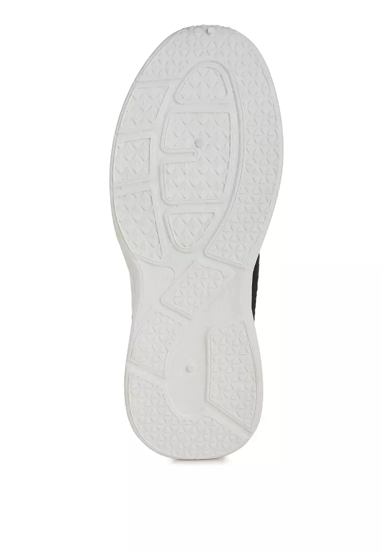 黑色撞色細節繫帶運動鞋