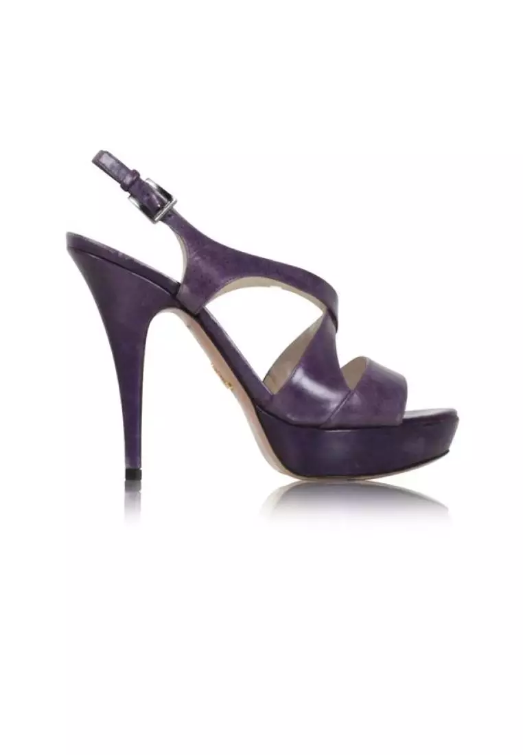 Purple strappy sandals on sale
